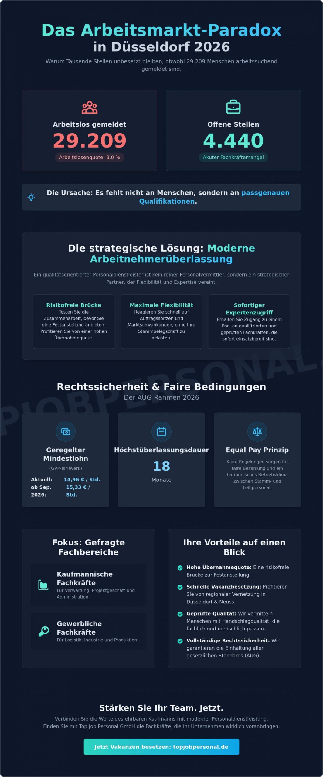 Arbeitnehmerüberlassung Düsseldorf: Ihr Partner für qualifizierte Fachkräfte 2026
