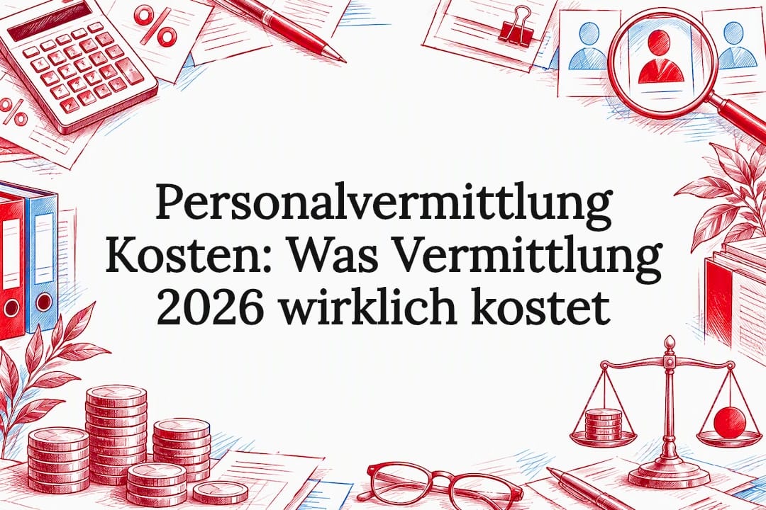 Dekorative Titelseite zu den Kosten der Personalvermittlung