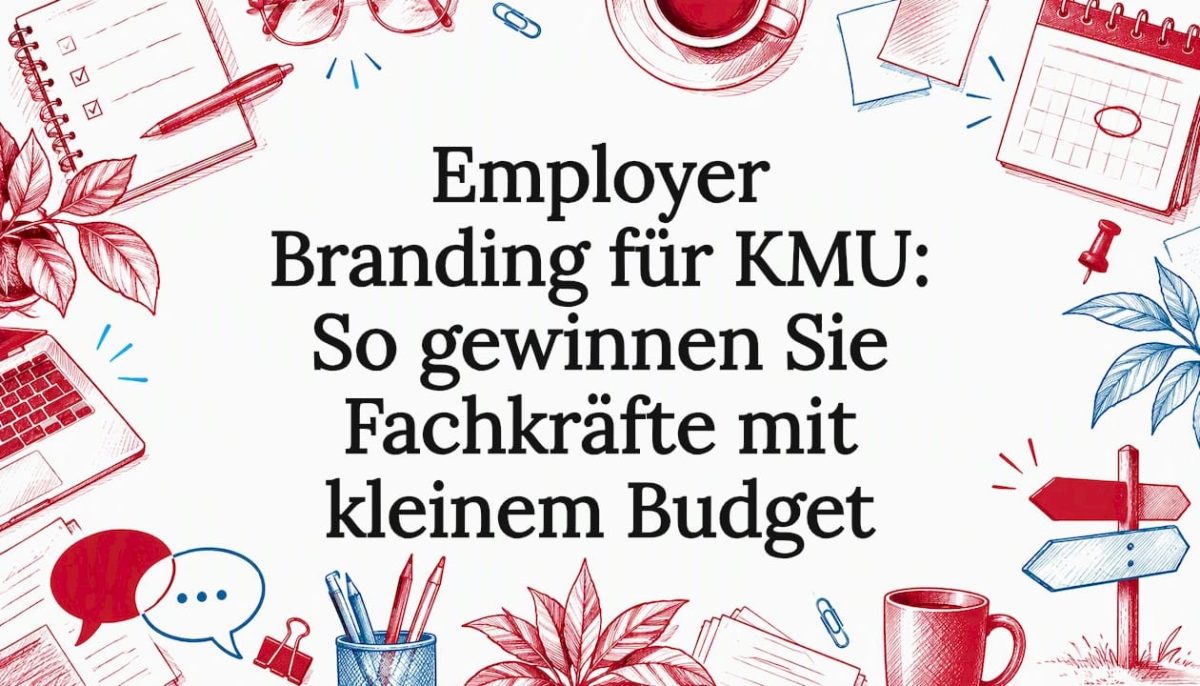 Handgezeichnete HR-Symbole auf einer hellen Titelseite