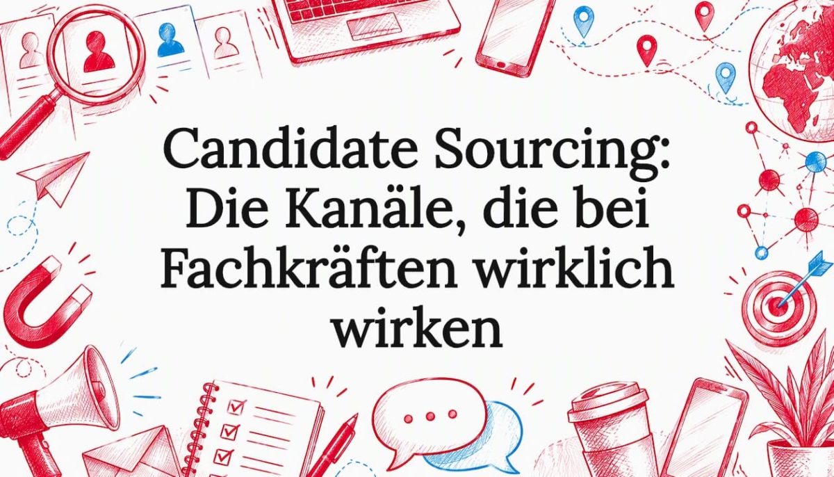 Handgezeichnete Symbole für die Kandidatensuche